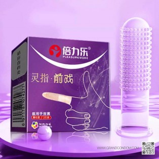 ถุงยางนิ้วแบบปุ่ม Beilile Lingzhi Foreplay Finger Sleeves (1 กล่อง 2 ชิ้น)