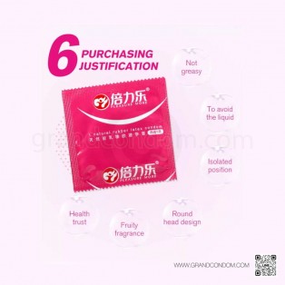 Beilile Oral Sex Condom ถุงยางออรัล กลิ่นพีช (1 กล่อง 10 ชิ้น)