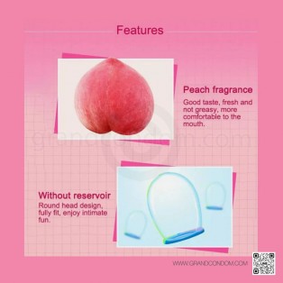 Beilile Oral Sex Condom ถุงยางออรัล กลิ่นพีช (1 กล่อง 10 ชิ้น)