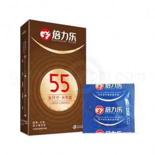ถุงยาง 55 มม. Beilile XL Condom 55 mm. (1 กล่อง บรรจุ 10 ชิ้น)