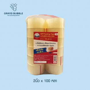 เทปใส OPP ขนาด 2 นิ้วx100 หลา (แพ็ค 12 ม้วน)