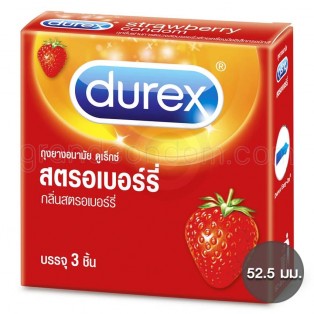 Durex Strawberry (ถุงยางอนามัยดูเร็กซ์ สตรอเบอร์รี่)