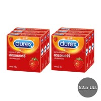 ถุงยางอนามัยดูเร็กซ์ สตรอเบอร์รี่ 6 กล่อง (18 ชิ้น)