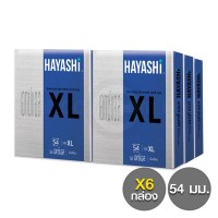 ถุงยาง 54 มม. Hayashi XL แพ็ค 6 กล่อง (12 ชิ้น)