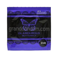 JEX Glamourous Butterfly 003 Hot (ถุงยางอนามัยเจ็กซ์ แกลมเมอรัส บัทเทอร์ฟลาย 003 ฮอท)