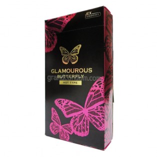 JEX Glamourous Butterfly Hot Type (ถุงยางอนามัยเจ็กซ์ แกลมเมอรัส บัทเทอร์ฟลาย ฮอท ไทป์)