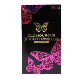 JEX Glamourous Butterfly Hot Type (ถุงยางอนามัยเจ็กซ์ แกลมเมอรัส บัทเทอร์ฟลาย ฮอท ไทป์)