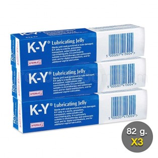 KY Jelly Gleitgel Steril 82 g. (เควาย เจลลี่ 82 กรัม แพ็ค 3 กล่อง) 