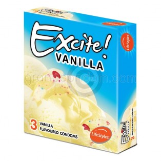 LifeStyles Excite Vanilla (ถุงยางอนามัยไลฟ์สไตล์ เอ็กไซท์ วานิลลา)