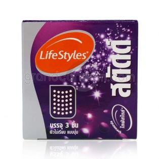 LifeStyles Studded (ถุงยางอนามัยแบบผิวขรุขระ มีปุ่ม วงแหวน)