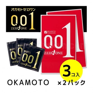 ถุงยางอนามัย 0.01 Okamoto 0.01 ถุงยางบางที่สุดในโลก (1 กล่อง 3 ชิ้น)