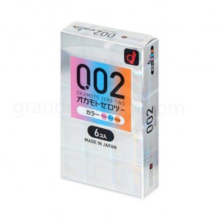 ถุงยางโอกาโมโต้ 002 รุ่น 3 สี (Okamoto 002 Ex 3 Colors) แพ็ค 3 กล่อง (1 กล่อง 6 ชิ้น)