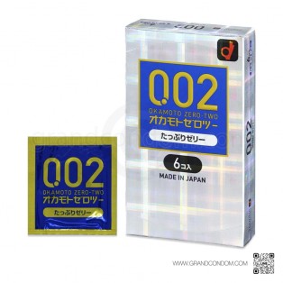 โอกาโมโต 0.02 ขนาด 52 มม. ถุงยางเหมือนไม่ใส่ เพิ่มเจล 1 ชิ้น