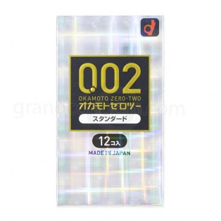 Okamoto 002 52 mm. แพ็ค 3 กล่อง (1 กล่อง 12 ชิ้น)