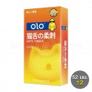ถุงยางลิ้นแมว olo Cat Tongue ถุงยางแบบหนาม (1 กล่อง 10 ชิ้น)
