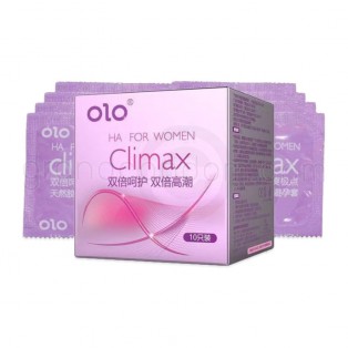 olo Climax ถุงยางผู้หญิง กระตุ้นจุดสุดยอด 1 กล่อง (10 ชิ้น)