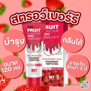olo Fruit Flavour Series Lubricant - Strawberry Temptation 120 ml. เจลหล่อลื่นกลิ่นสตรอเบอร์รี่