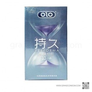 ถุงยางแบบปุ่ม olo Performa Dotted ถุงยางหลั่งช้า 1 กล่อง (10 ชิ้น)