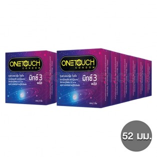 ถุงยางอนามัย One Touch Mixx 3 Plus วันทัช มิกซ์ 3 พลัส (12 กล่อง 36 ชิ้น)
