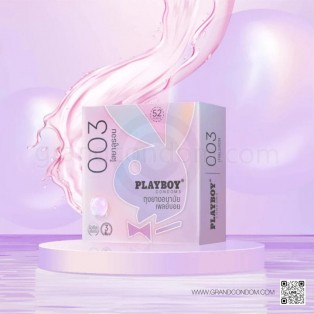 Playboy 003 Hyaluron (ถุงยางเพลย์บอย 003 ไฮยาลูรอน ขนาด 52 มม.)