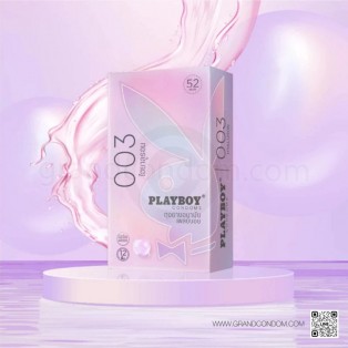 ถุงยางเพลย์บอย ถุงยางแบบบาง 003 ไฮยาลูรอน (กล่องใหญ่ 12 ชิ้น)