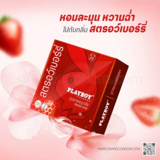 Playboy Strawberry 1 กล่อง (3 ชิ้น)