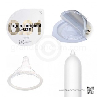 ถุงยางแบบบาง 0.01 Sagami 0.01 L size (1กล่อง 10 ชิ้น)