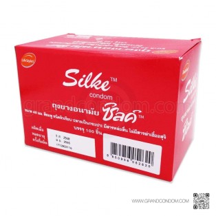 ถุงยางอนามัย 100 ชิ้น ซิลค์ ขนาด 49 มม. (Silke Condom)