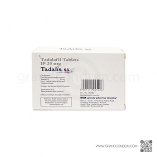 Tadalis-sx 20 (ทาดาลิส ทาดาลาฟิล 20 mg.) 1 กล่อง
