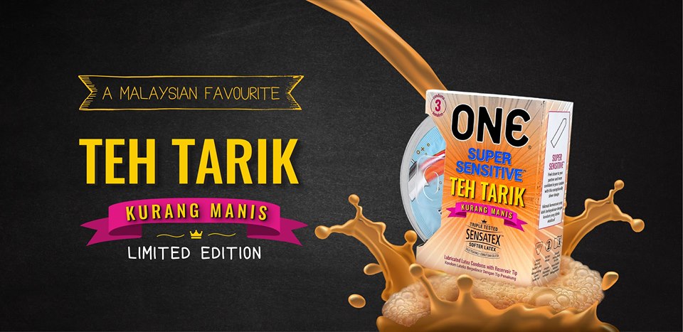 ถุงยางอนามัยกลิ่นชาชัก One Super Sensitive Teh Tarik จากมาเลเซีย